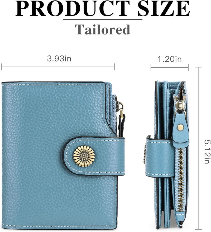 FALAN MULE Small Wallet for Women Leather Bifold Compact Small Womens Wallet with RFID Blocking - Image 3
